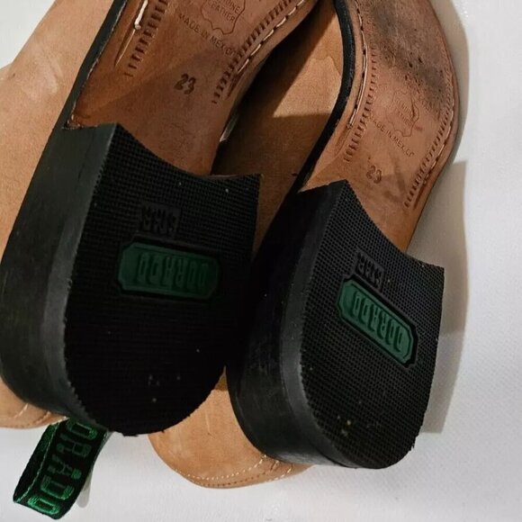 Dorado Star Brown Leather Ankle Booties Boots Western Bohemian Women's 23 MX - Picture 7 of 10